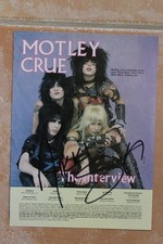 Nikki Sixx Signed Motley Crue 8x10 Magazine Photo Autographed The Dirt Tour