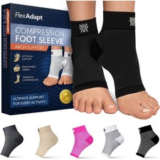 NWT Bitly Compression Socks for Plantar Fasciitis Achilles Relief , Black, M
