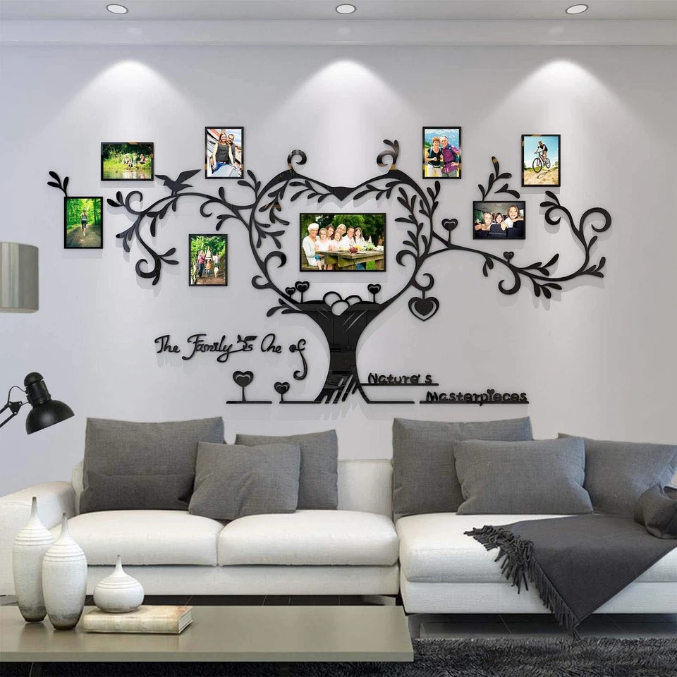 DecorSmart Love Family Tree Picture Frame Collage Removable 3D DIY Acrylic Wall - Image 2 of 4