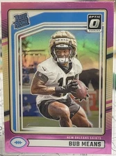 2024 Donruss Optic Rated Rookie Preview Pink #362 Bub Means  Saints