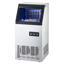 100LB/24H Commercial Ice Maker Machine Under Counter 28lb Storage Bin Stainless