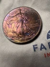 2010 American Silver Eagle w /Beautiful Toning….Authentic And Uncirculated .