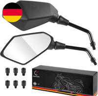 Evermotor Universal Motorrad RüCkspiegel Spiegel E-GeprüFt 2X M10 Rechtsgewinde,