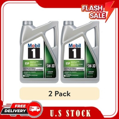 (2 pack) Mobil 1 ESP European Car Formula Full Synthetic Motor Oil 5W-30,5 Quart
