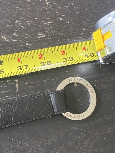 Vtg Anne Klein Belt Leather Size M Black Silver Circle Buckle Career Office - Picture 8 of 10
