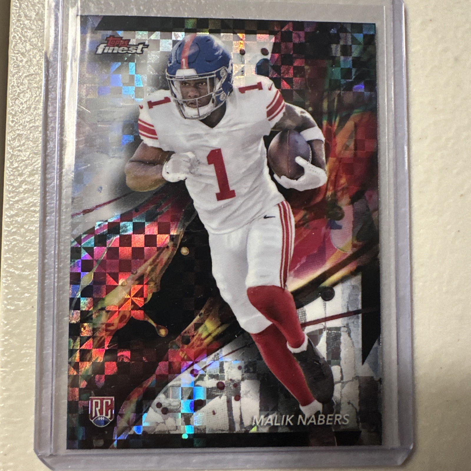 2024 Topps Finest #90 Malik Nabers Checkerboard  Refractor