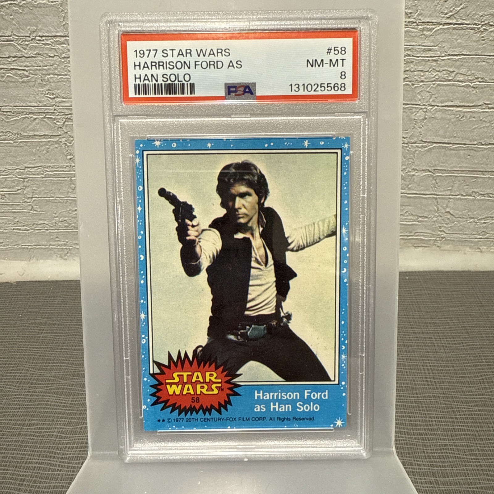 1977 Topps Star Wars #58 Harrison Ford As Han Solo PSA 8! NM-MT Rookie Card