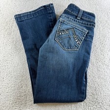 Ariat 28R x 30 Women's Bootleg Stretch Jeans Medium Wash Denim Western Cowboy