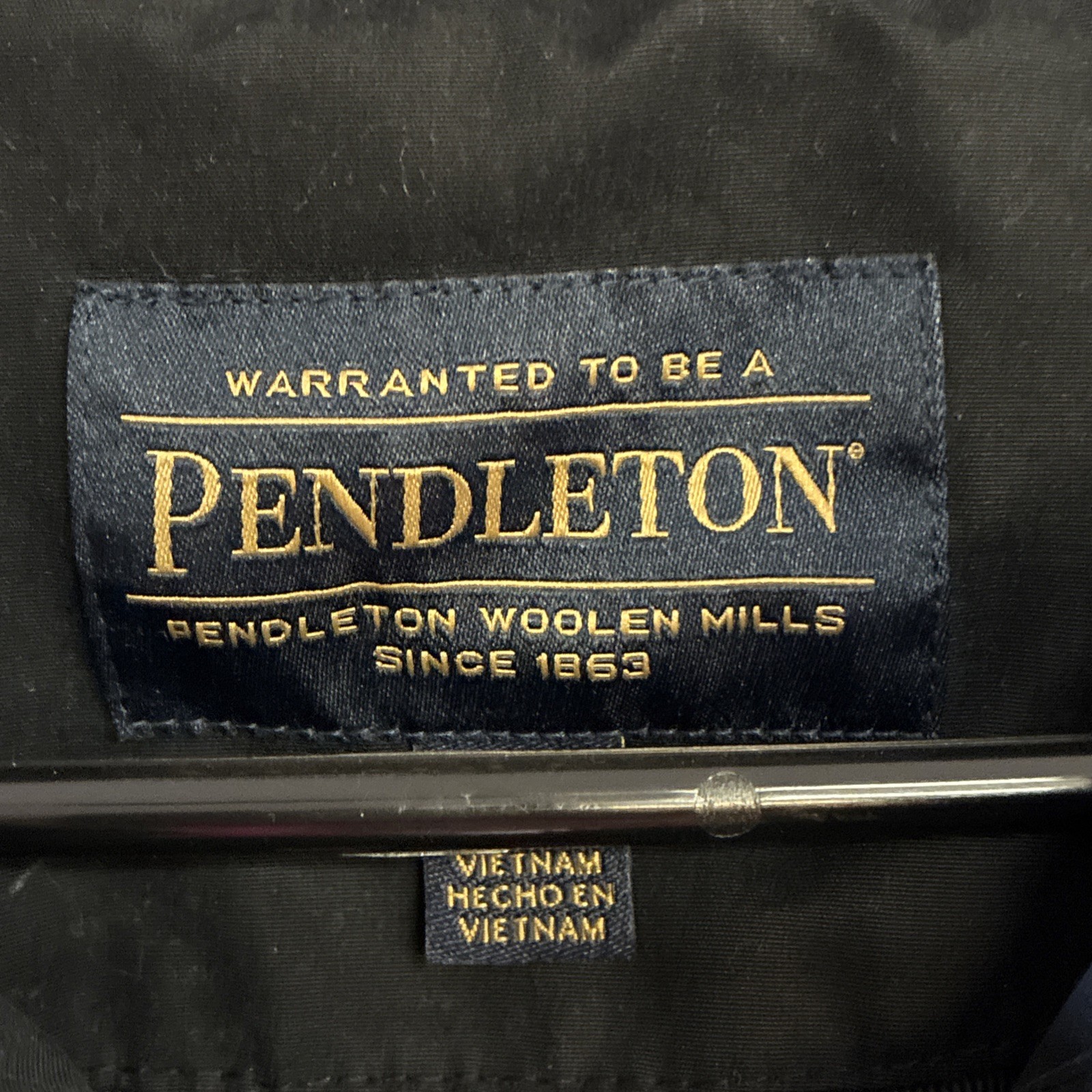 Pendleton jacket Zip/Button Up Men Black Plaid Li… - image 2