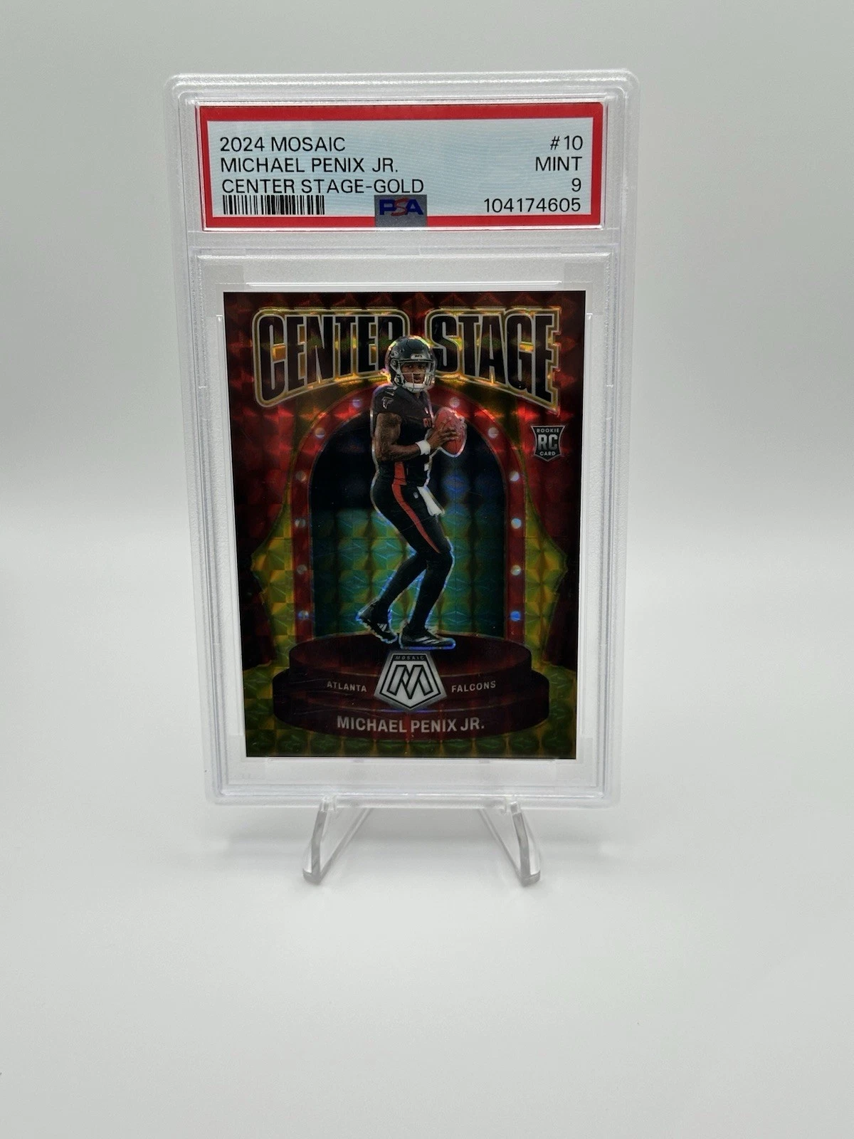 Michael Penix Panini Mosaic Center Stage #10 Gold