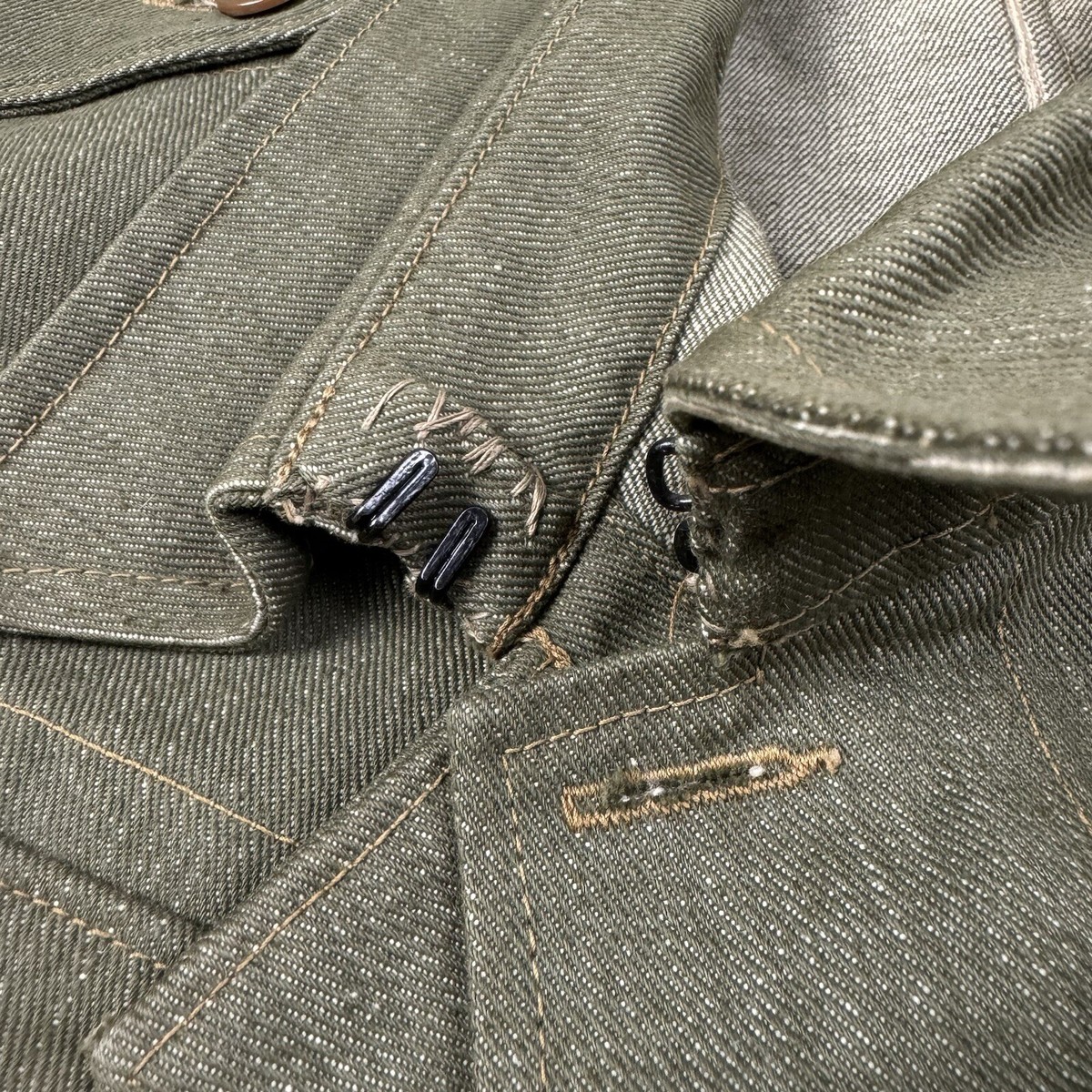 Vintage 1945 British Army Green Denim Work Jacket MINT Size Vintage 1945 British Army Green Denim Work Jacket MINT Size