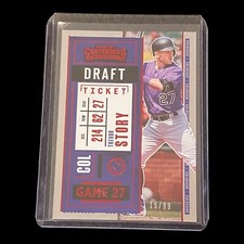 2020 Panini Contenders Baseball Trevor Story Season Ticket Red Foil Red Sox /99