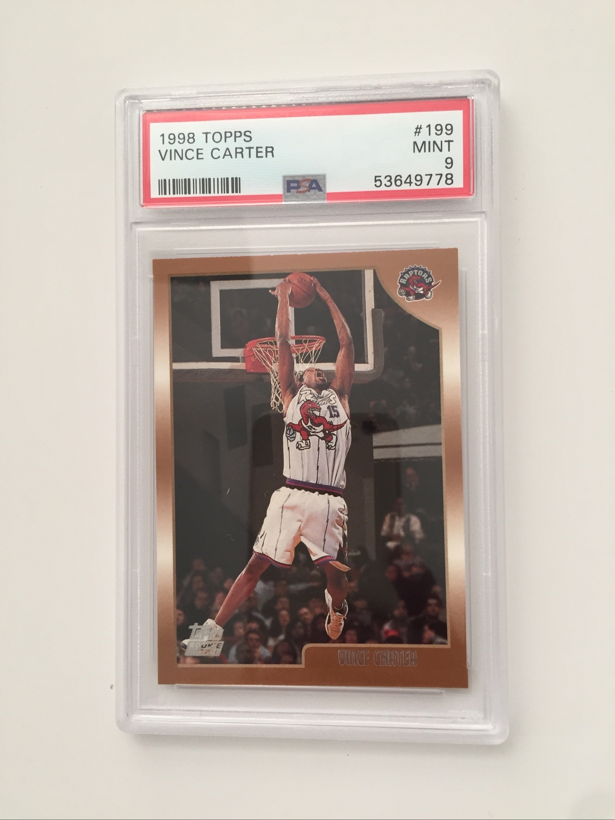 1998 Topps Vince Carter 199 PSA 9 MINT RC