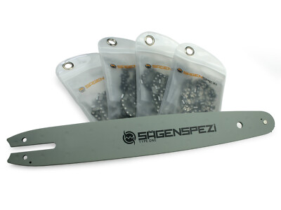 Schwert + 4 Ketten passend für Stihl MSA 140 30 cm 1/4''NP 64 TG 1,1 mm Sägekette