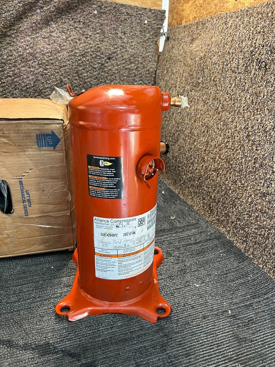 Alliance A/C Scroll Compressor 460V 3 PH SXA042B4BPZ H/L BARS 45.0