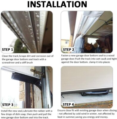 20-Foot Garage Door Bottom Seal With 1/4" T-Ends - Heavy Duty Weather Stripping