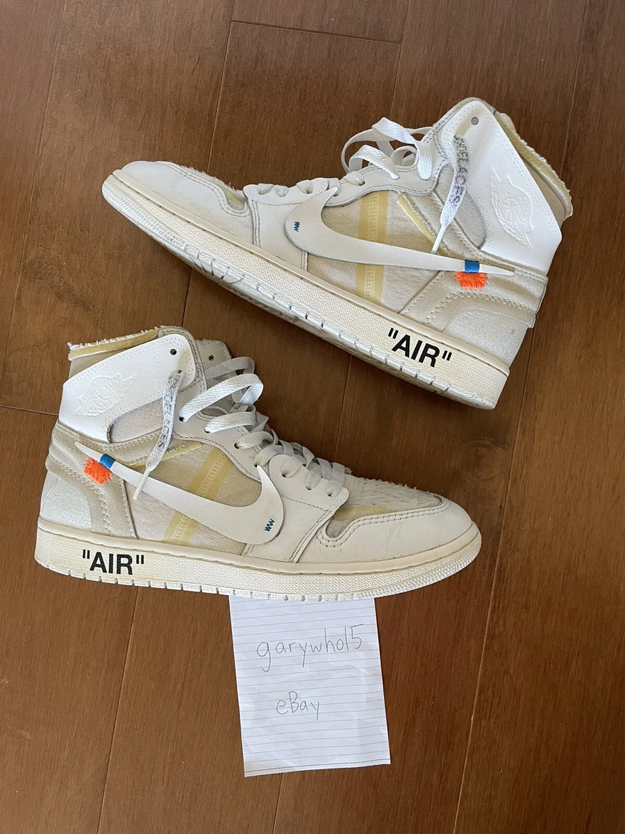 Size 9.5 Off-White Air Jordan 1 Retro High White Europe Exclusive  AQ0818-100 | eBay