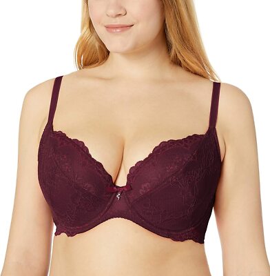 Gossard 7711 Women's Superboost Lace Padded Plunge Bra, Fig, 34B