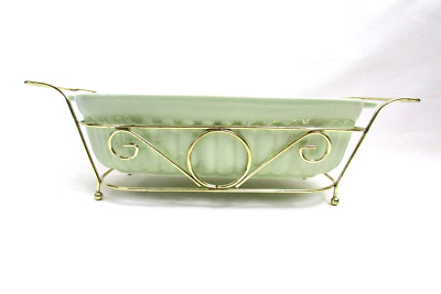 1983 F.T.D.A. Pfaltzgraff USA Stoneware 32 oz oven & microwave dish w/stand
