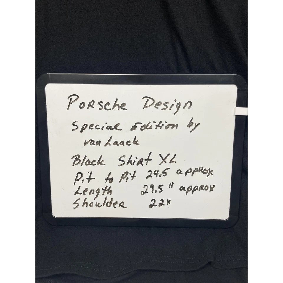 Porsche Special Edition by van Laack Black Long-Sleeve 3-Button Henley Shirt XL - Image 3 of 4