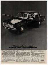 1968 VOLVO Vintage Original Print AD | Smaller than a big car English Canada