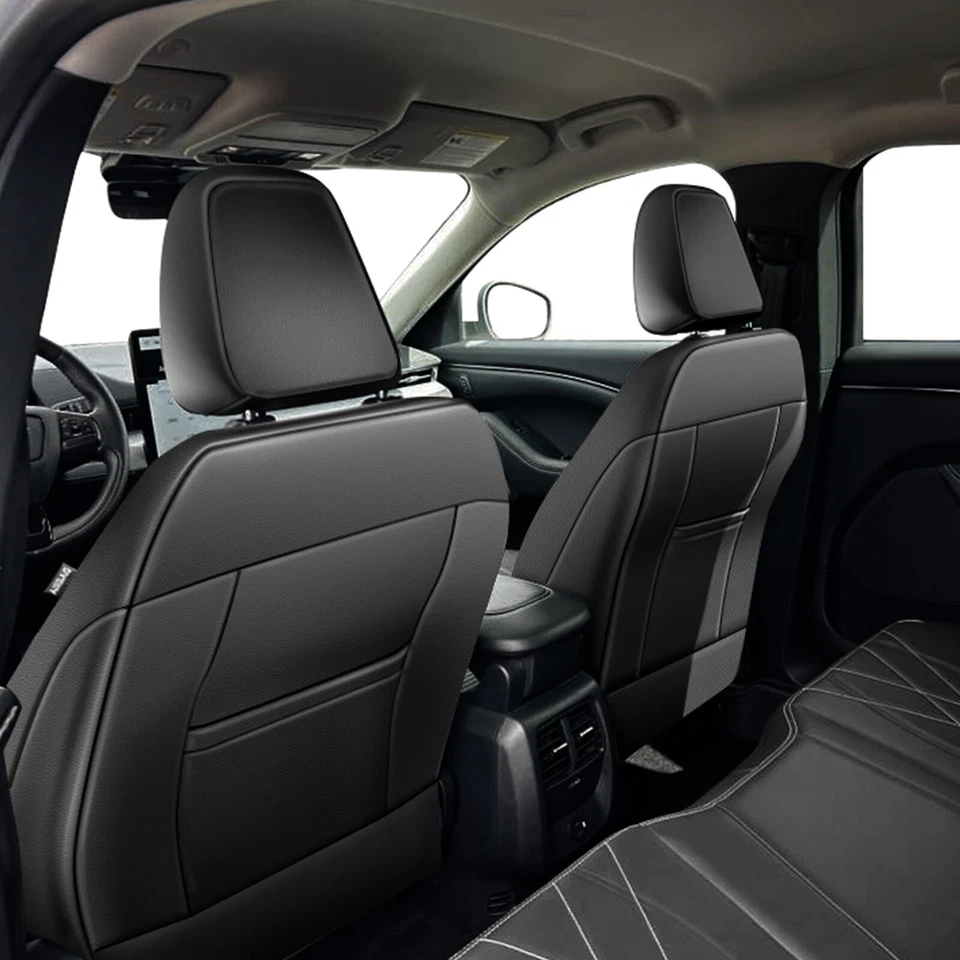 Car 5-Seat Covers Cushion Protector Pad For 2021-2026 Ford Mustang Mach-E Black Foto 4 de 4