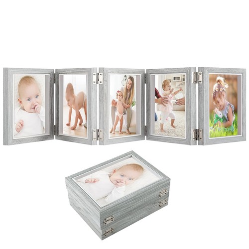 4x6in 5 Folding Picture Frame Christmas Collage Photo Frame for Desk