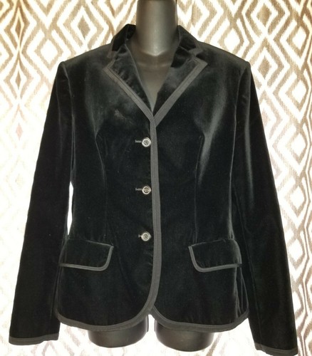 Prada Black Velvet Blazer Jacket Womens 