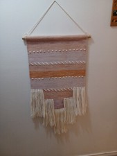 LARGE BEAUTIFUL MACRAME WALL HANGING IN BEAUTIFUL SOFT HUES OF COLORS 