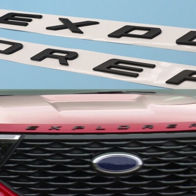 #ad 3D Matte Black Front Hood Letters For Explorer Sport Emblems 2011 2024 Modified $13.99