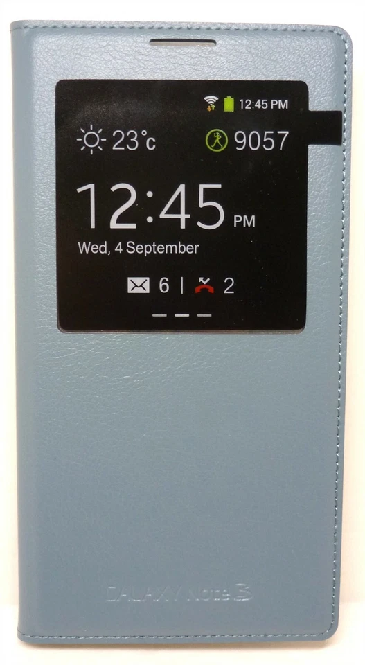 Funda Samsung Galaxy Note 3 S-View Funda Abatible Folio - Azul Claro Foto 3 de 4