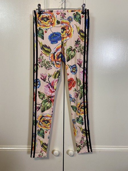ADIDAS Ladies Size X Small or 8 Floral Activewear Leggings Excellent Condition