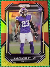ANDREW BOOTH JR /8 2022 Panini Prizm Rookies Red Yellow Prizm Rookie RC SSP