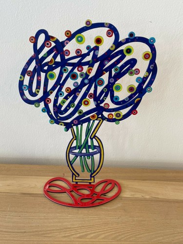Scultura in metallo "Blue bouquet" di DAVID GERSTEIN - Foto 2 di 6