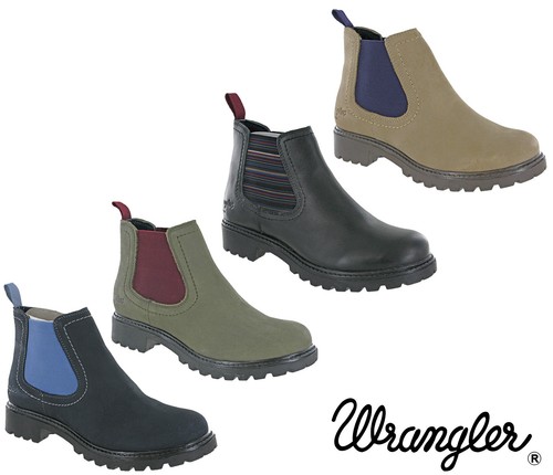 Donna Wrangler Chelsea Stivali Caviglia Creek Doppio Gusset Imbottito Tacco UK - Foto 1 di 23