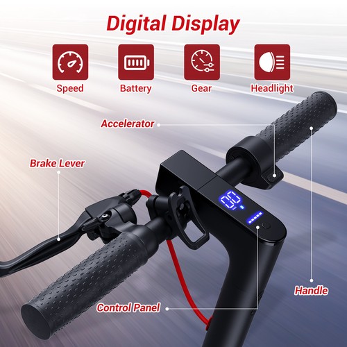 Adult Electric Scooter Long Range Folding Kick E-scooter Safe Urban Commuter US - Picture 26 of 31