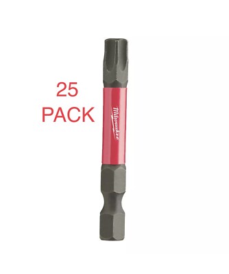 25 Pack Milwaukee 48-32-4188 T40 Torx Shockwave 2 in. Power Bit