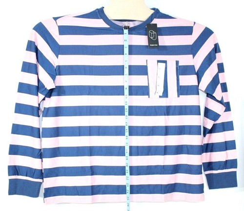NWT Original Use Men's Long Sleeve Blue/Pink Stripe Shirt Sz CHOOSE SIZE - Picture 3 of 11