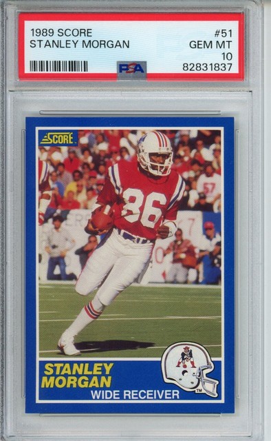 1989 Score Football #51 Stanley Morgan PSA 10 Gem Mint New England Patriots