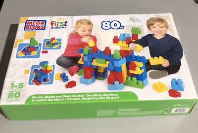 Mega Bloks First Builders 80 Piece Age 1-5 - New
