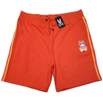 Psycho Bunny Mens XXL TRURO Guava Orange Cotton Sport Sweat Shorts