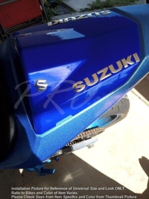GSXR Fairing Decal Kit - 3D Vinyl S Logo & Letters, 2-Tone Black/Gold, 6.25" Emblem 6 thumbnail image