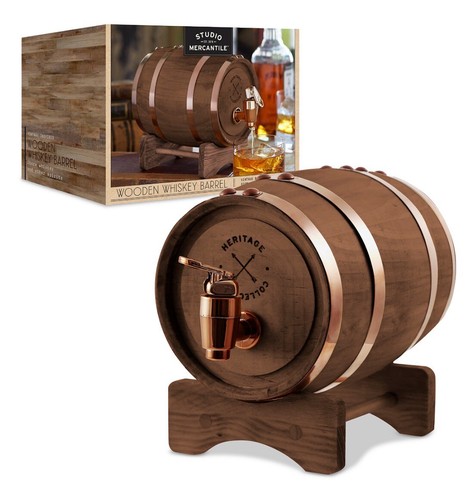 Dispensador de barriles de whisky de madera en miniatura de 1 L. Nuevo y valorado en $50 - Imagen 2 de 10