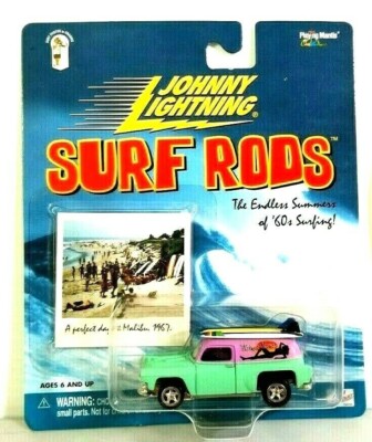 Johnny Lightning Surf Rods Waimea Mamas 1954 Chevy Panel Wagon Malibu 1967 Card