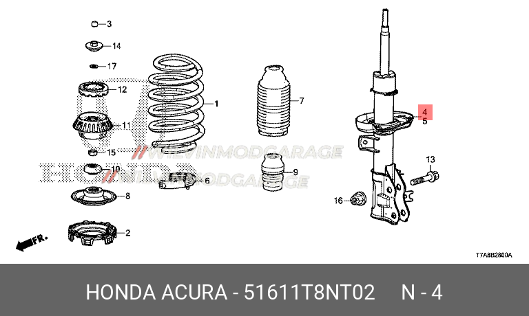 Genuine LEFT Front Shock Absorber 15-22' Honda HR-V 51621-T8N-T02