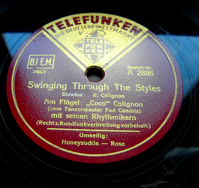 0342/  ''COCO'' COLIGNON vom FUD CANDRIX-Honeysuckle-Rose-FOX 1939-78rpm Schellack