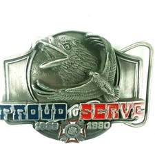 1989 Limited Edition 4821/5000 Proud To Serve VFW Screaming Eagle Belt Buckle