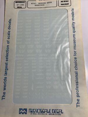 HO Scale Microscale Decals 87-286 Misc. Boxcar Door Markings NIP