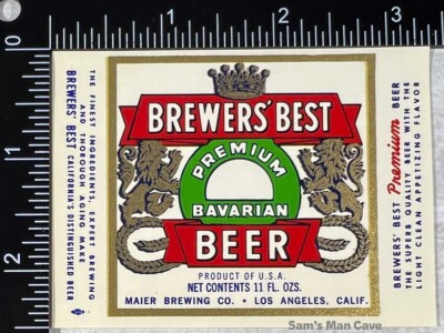 Brewers Best Premium Bavarian Beer Label - CALIFORNIA