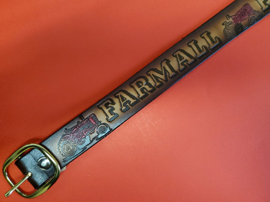 FARMALL Tractor Top Grain Cowhide LEATHER BELT & Standard  Buckle -NEW